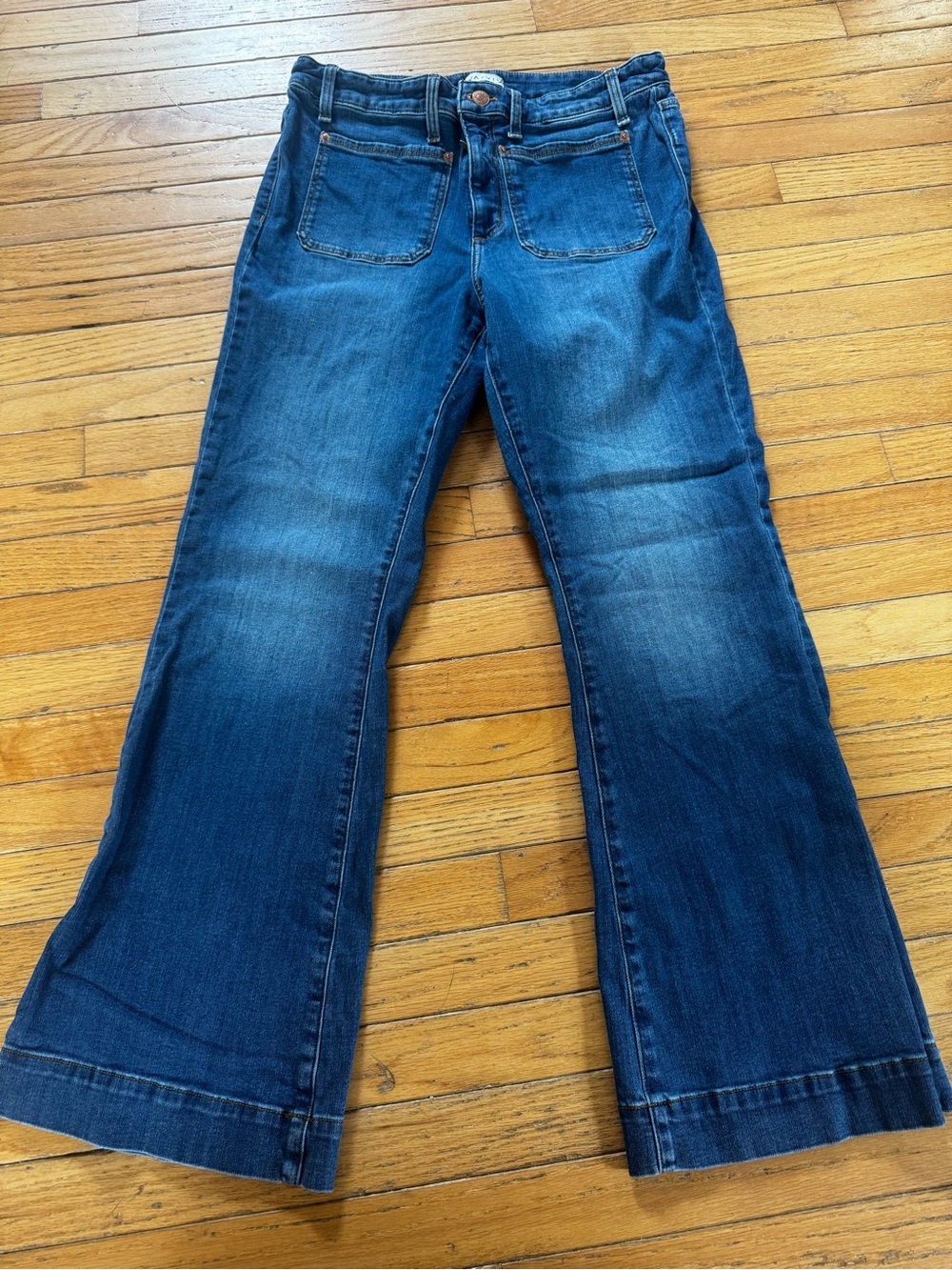 Ava & Viv Dark Blue Wide-Leg Flare Jeans